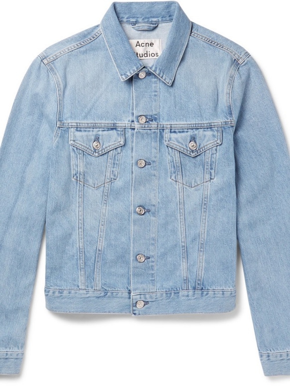 Acne Studios Light Wash Denim Jacket Organic Cotton Size 34